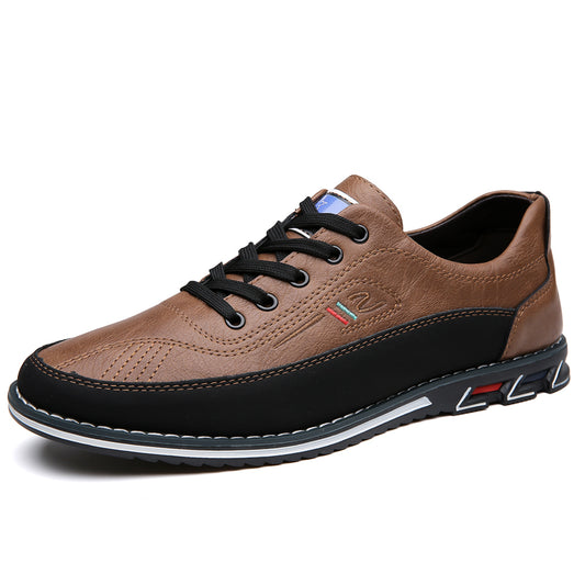 Men's Colorblock Cowhide Sneakers