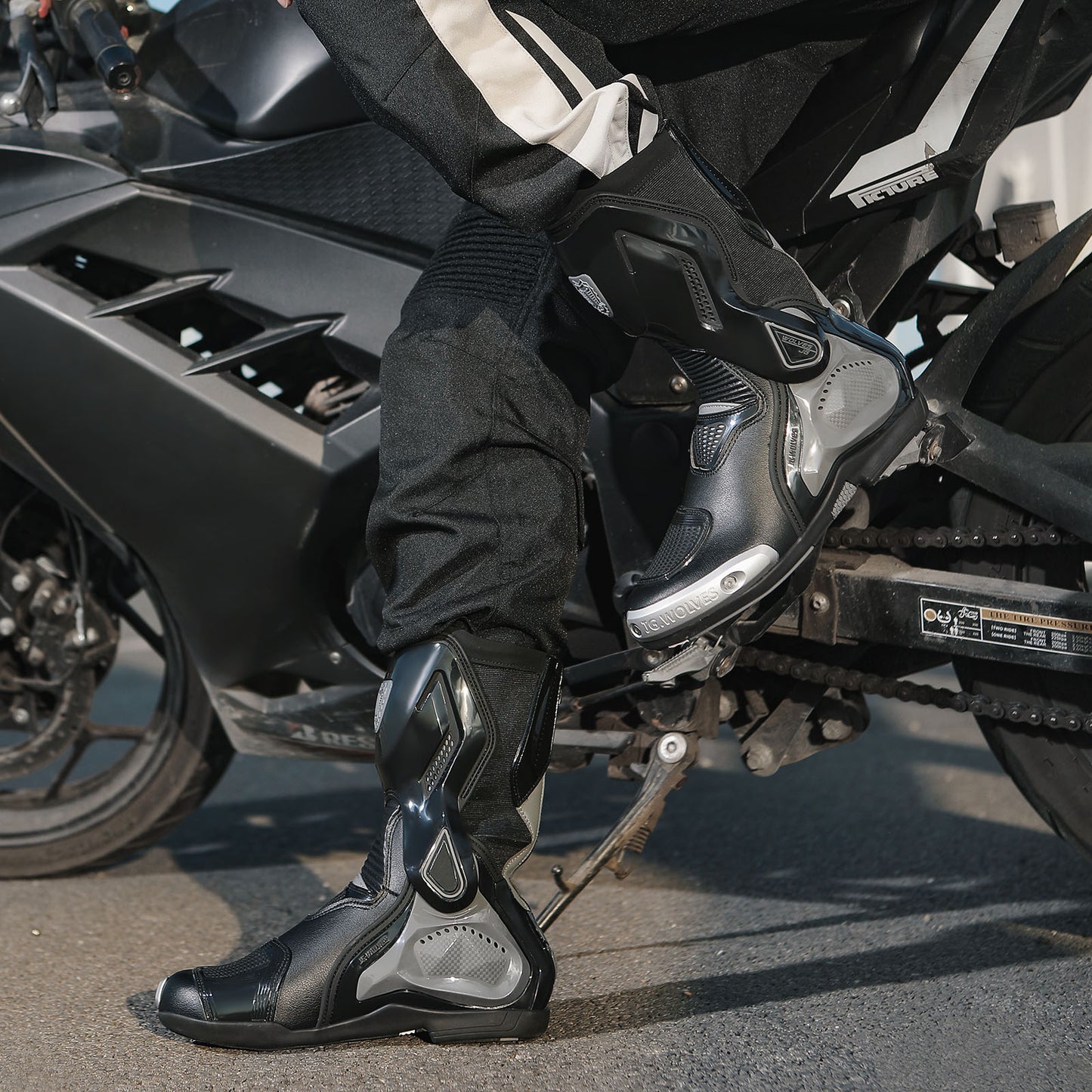 Mens High-Performance Microfiber Leather Motocross Boots