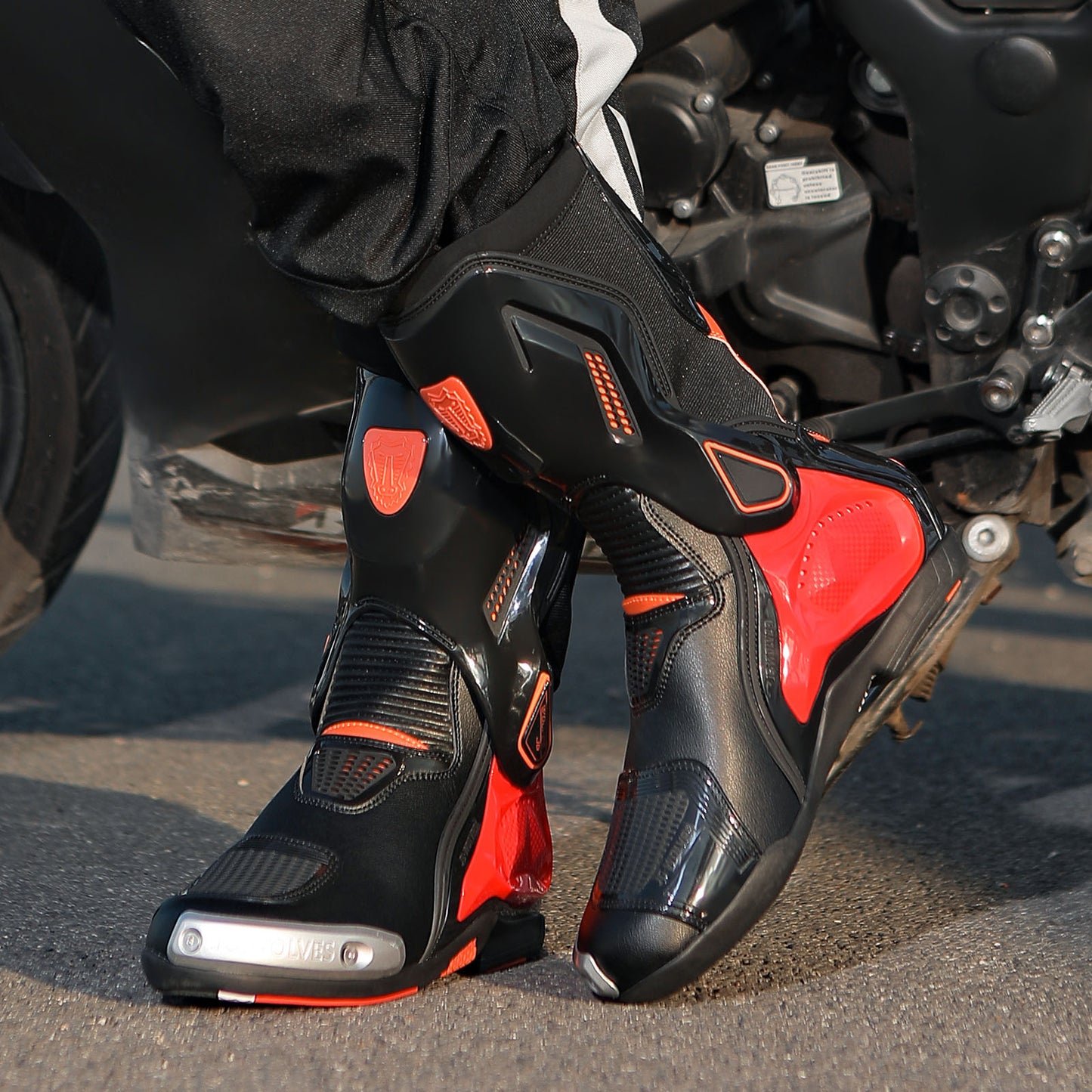 Mens High-Performance Microfiber Leather Motocross Boots