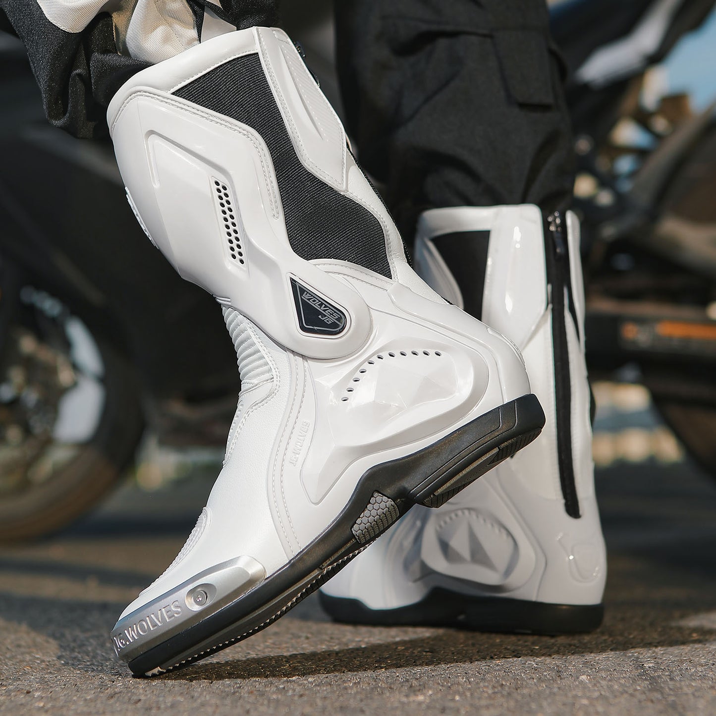 Mens High-Performance Microfiber Leather Motocross Boots