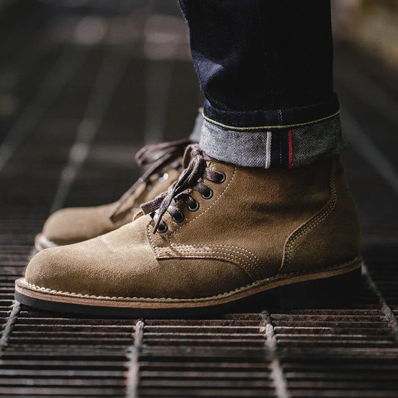 Suede boondocker boots for man