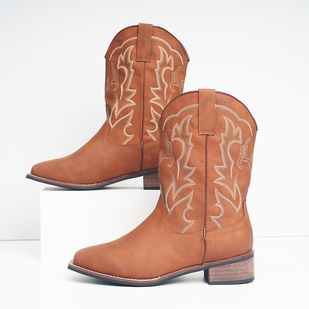 Men's Embroidered Vintage Cowboy Boots