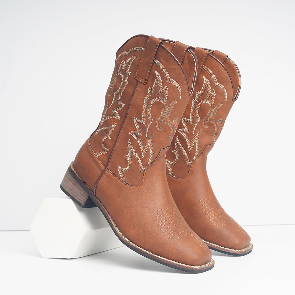 Men's Embroidered Vintage Cowboy Boots