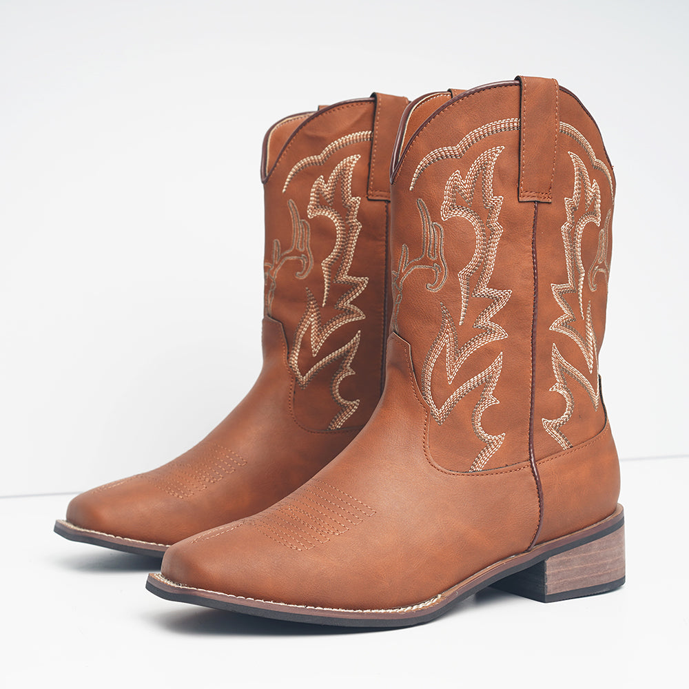 Men's Embroidered Vintage Cowboy Boots