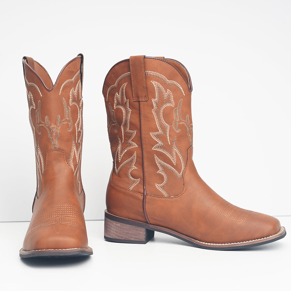 Men's Embroidered Vintage Cowboy Boots