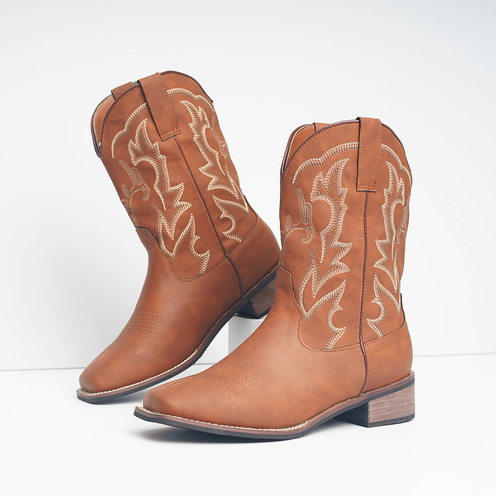 Men's Embroidered Vintage Cowboy Boots