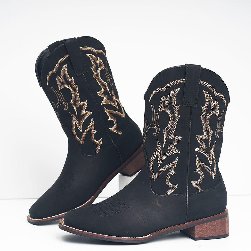 Men's Embroidered Vintage Cowboy Boots