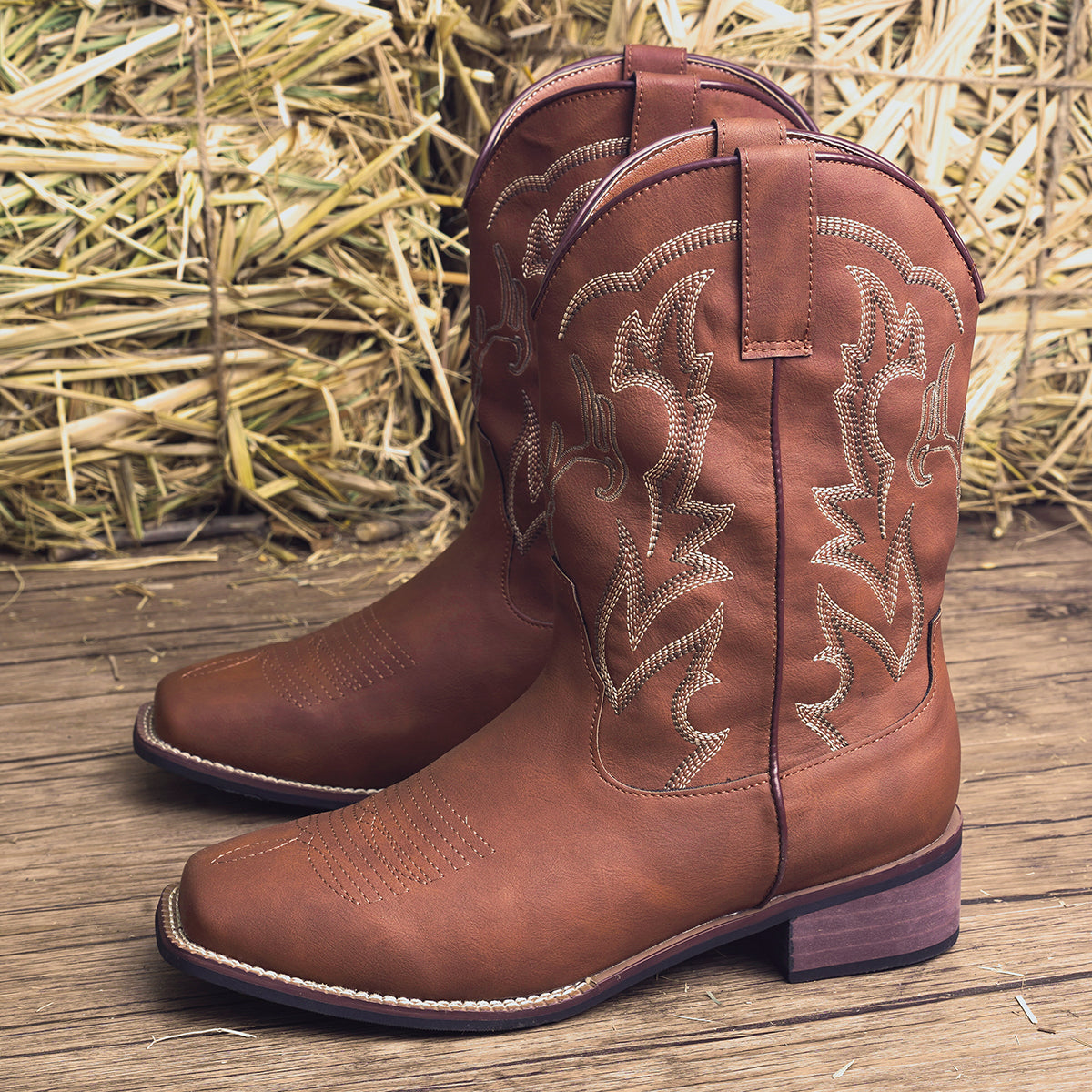 Men's Embroidered Vintage Cowboy Boots