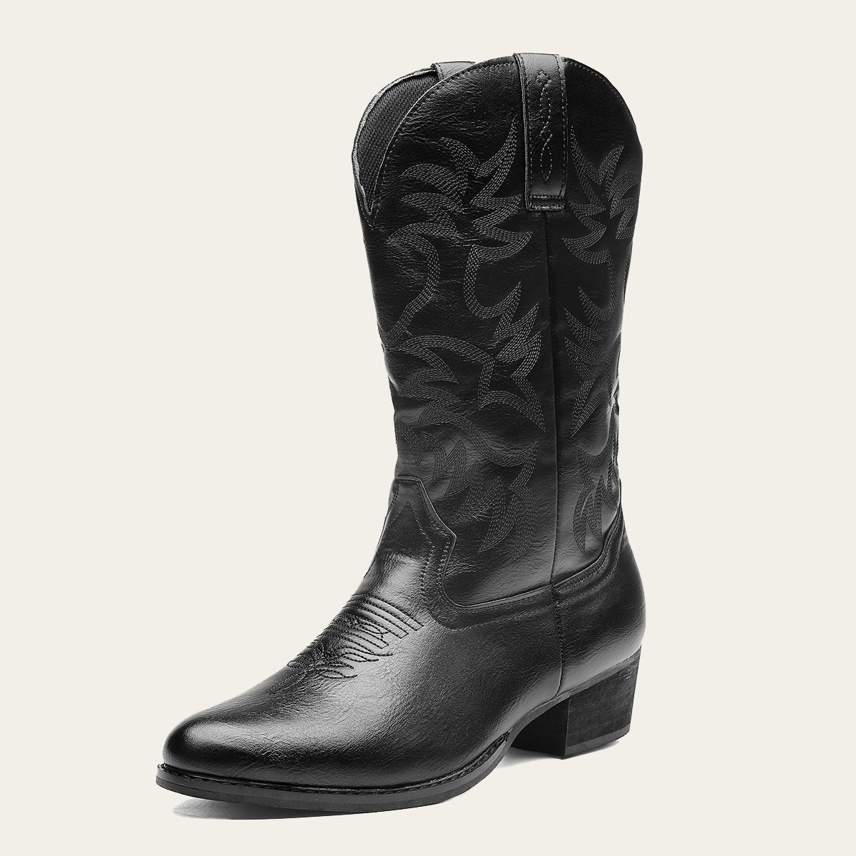 Embroidered High Heel Western Cowboy Boots