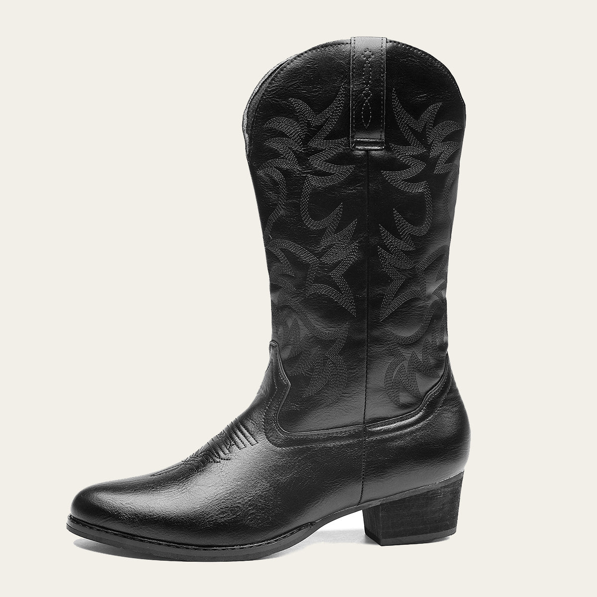 Embroidered High Heel Western Cowboy Boots