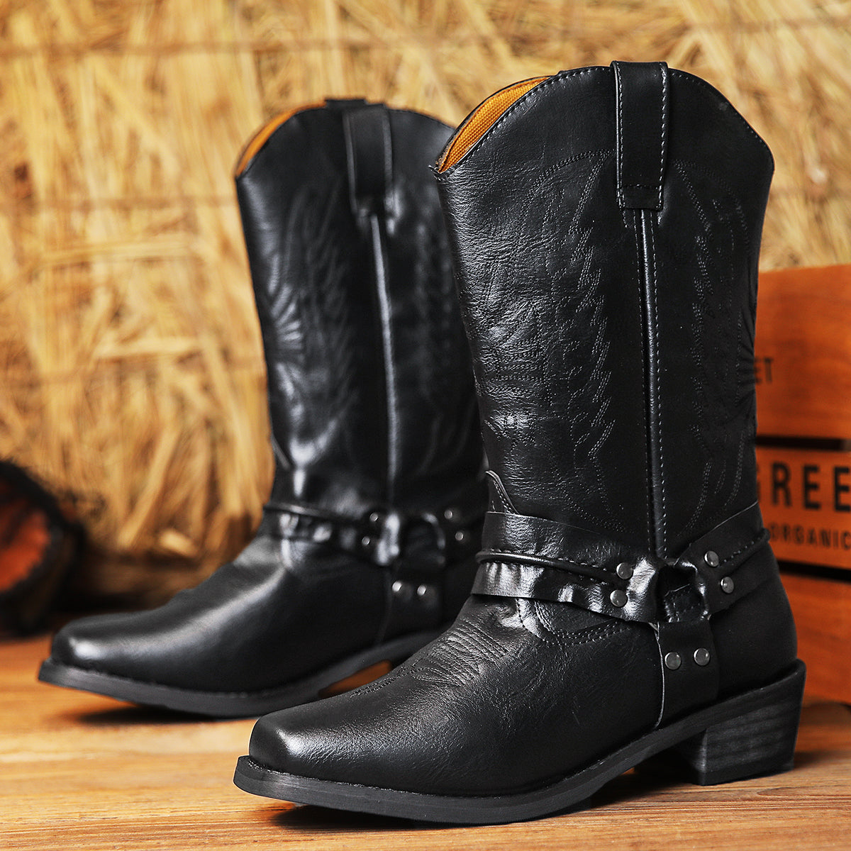 Men's Trendy High Top Cowboy Boots