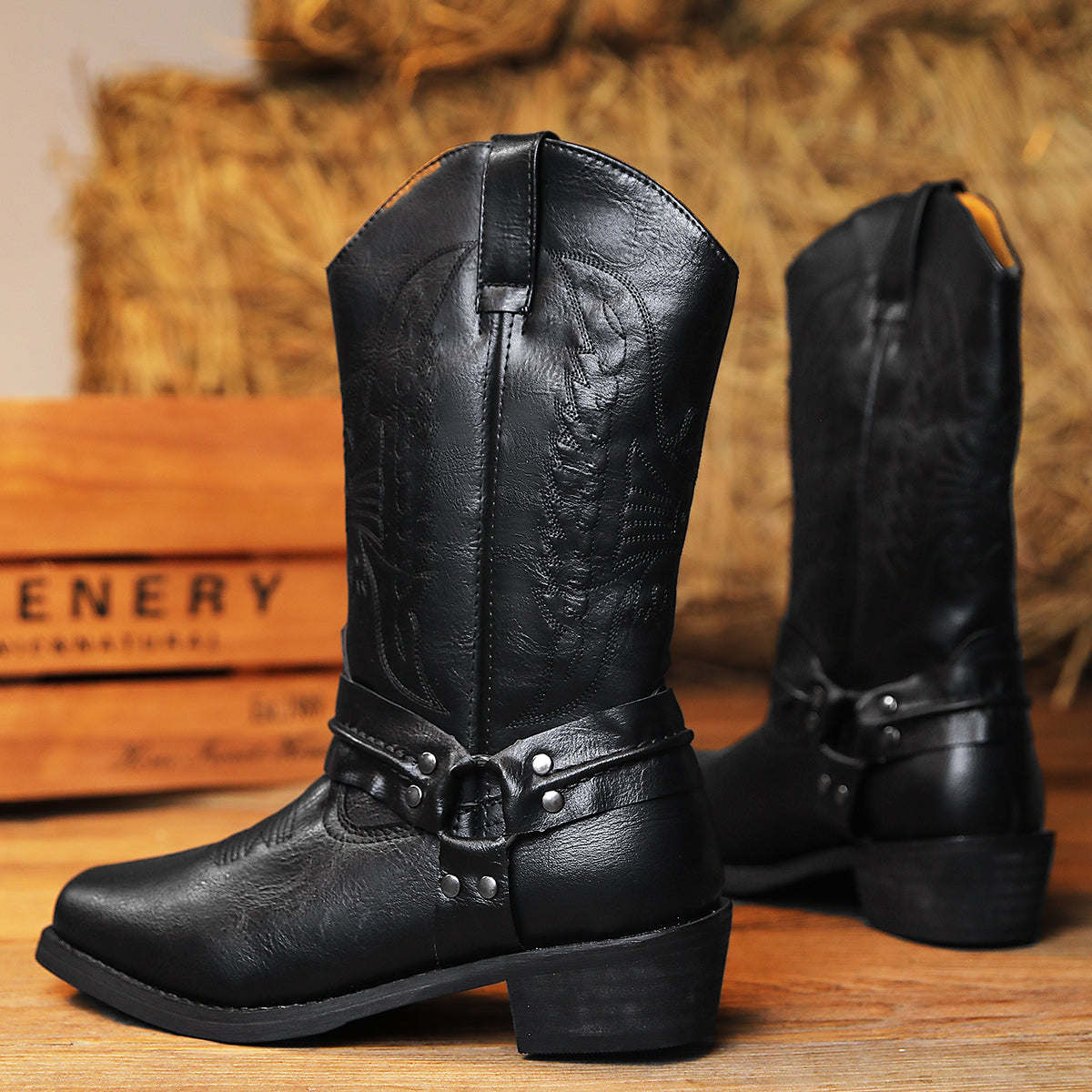 Men's Trendy High Top Cowboy Boots