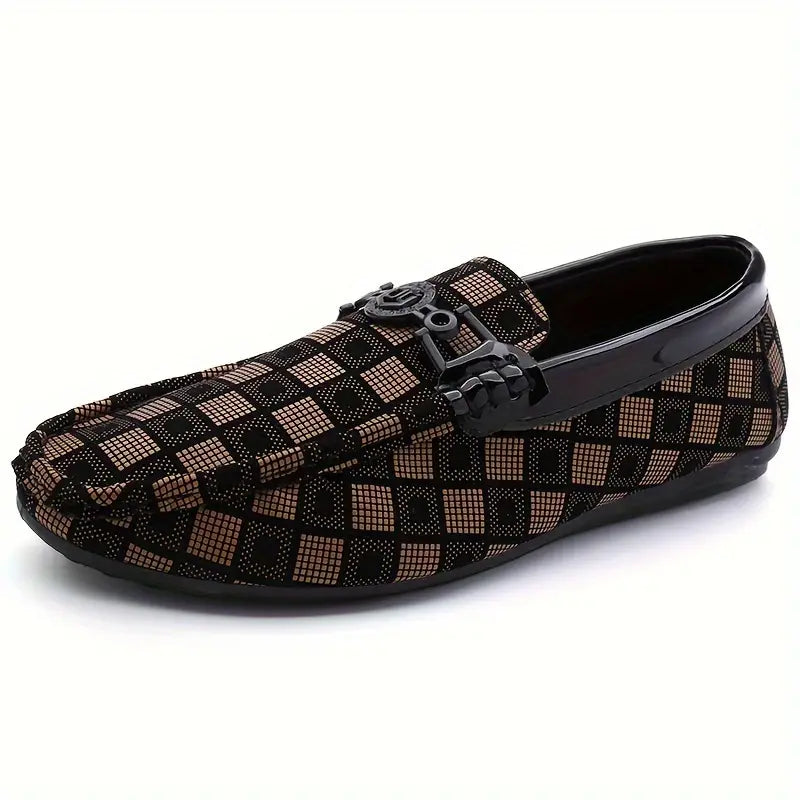 Men's Plaid Pattern Driving Mocs