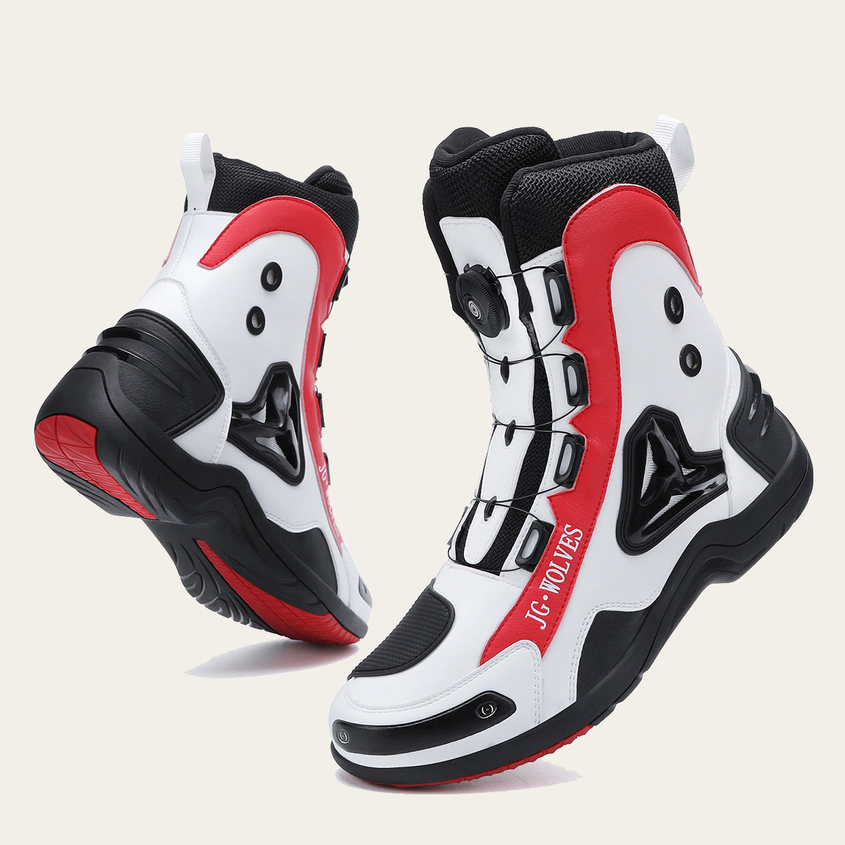 Mens Durable Microfiber Leather Racing Boots