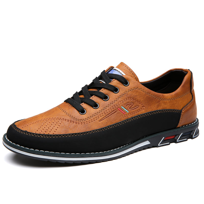 Men's Colorblock Cowhide Sneakers