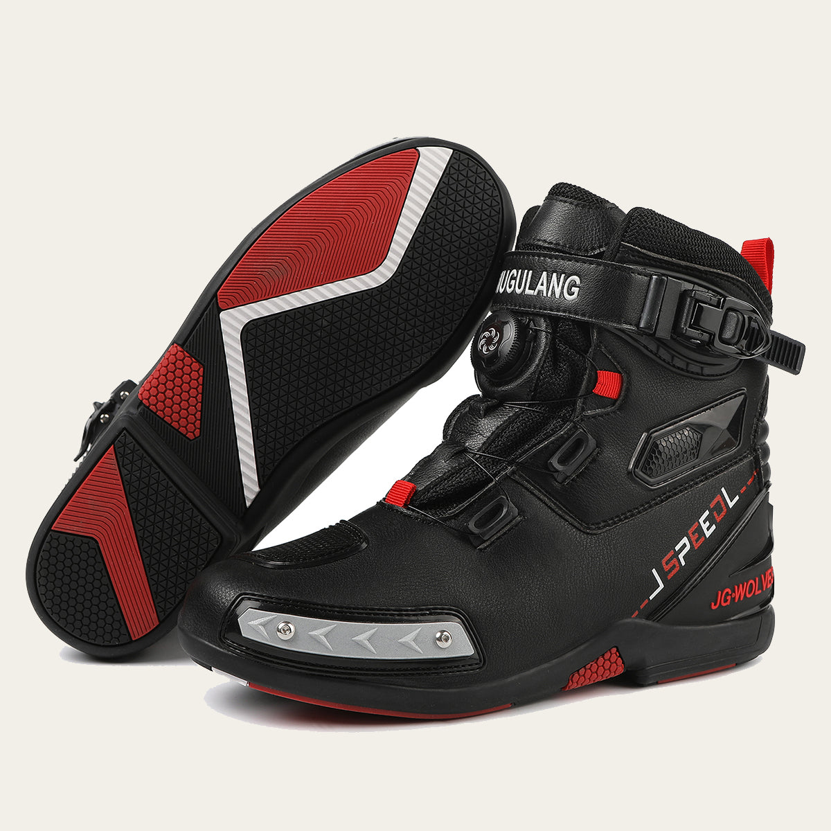 Mens Durable Microfiber Leather Racing Boots