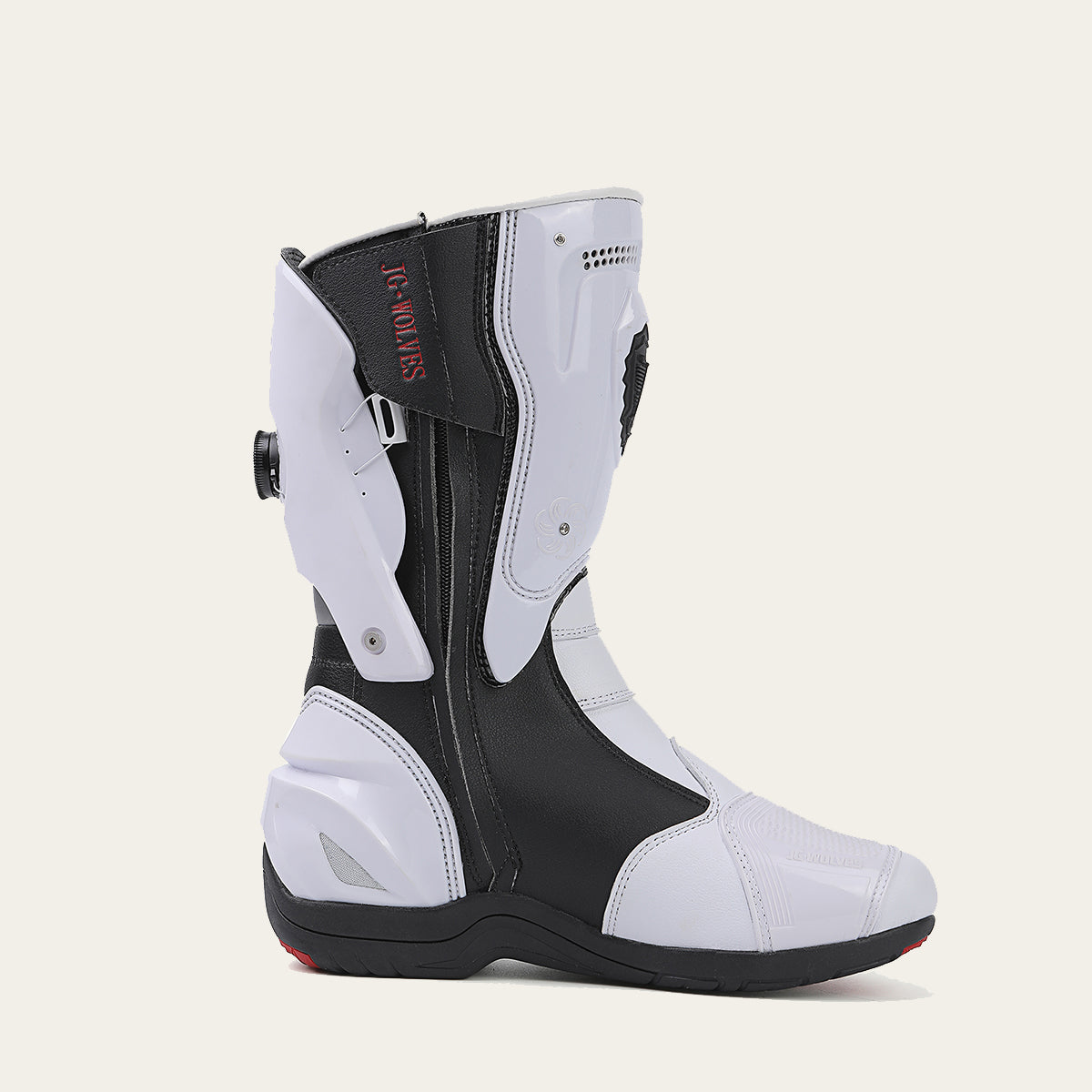 Mens High Top Microfiber Leather Motorcycle Boots