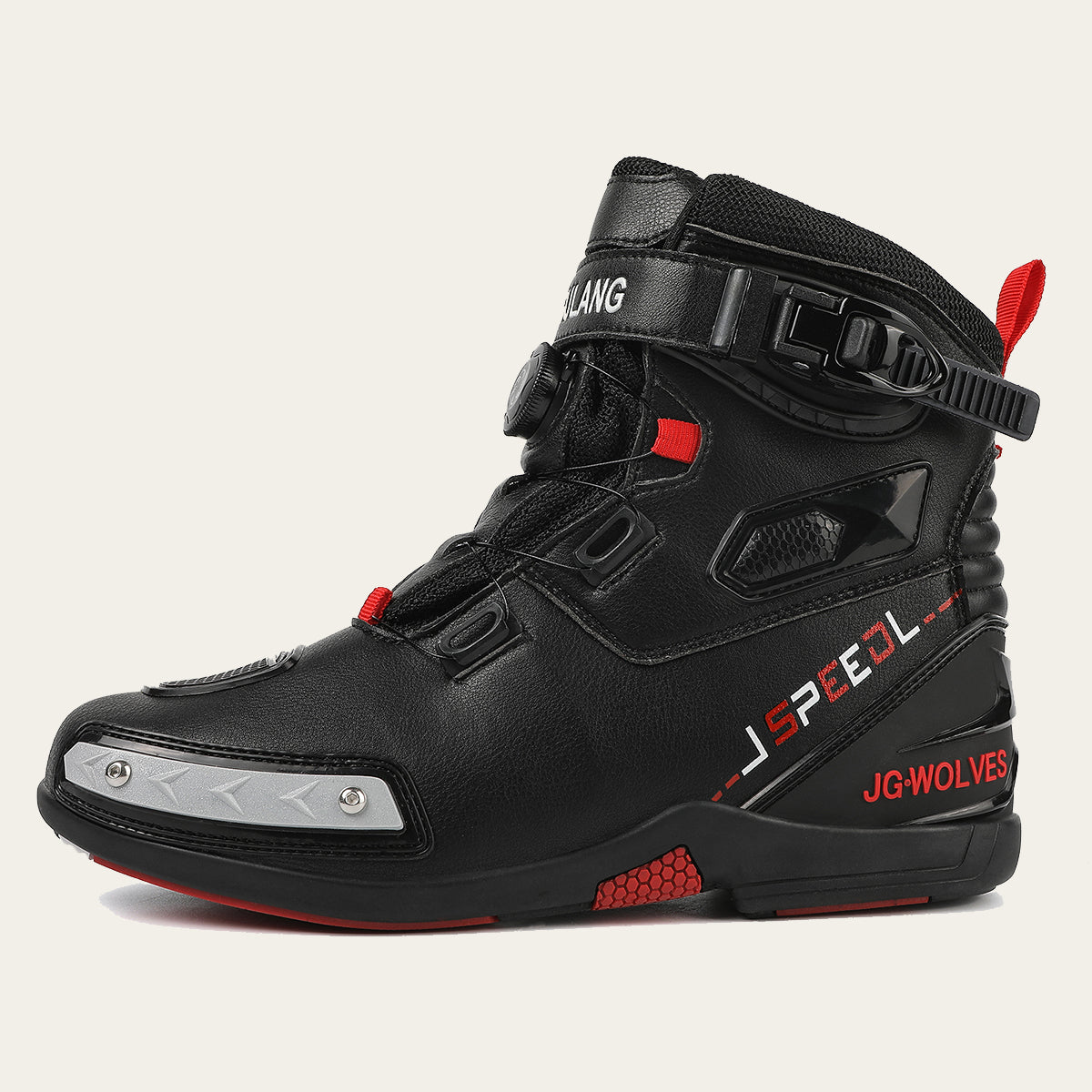 Mens Durable Microfiber Leather Racing Boots