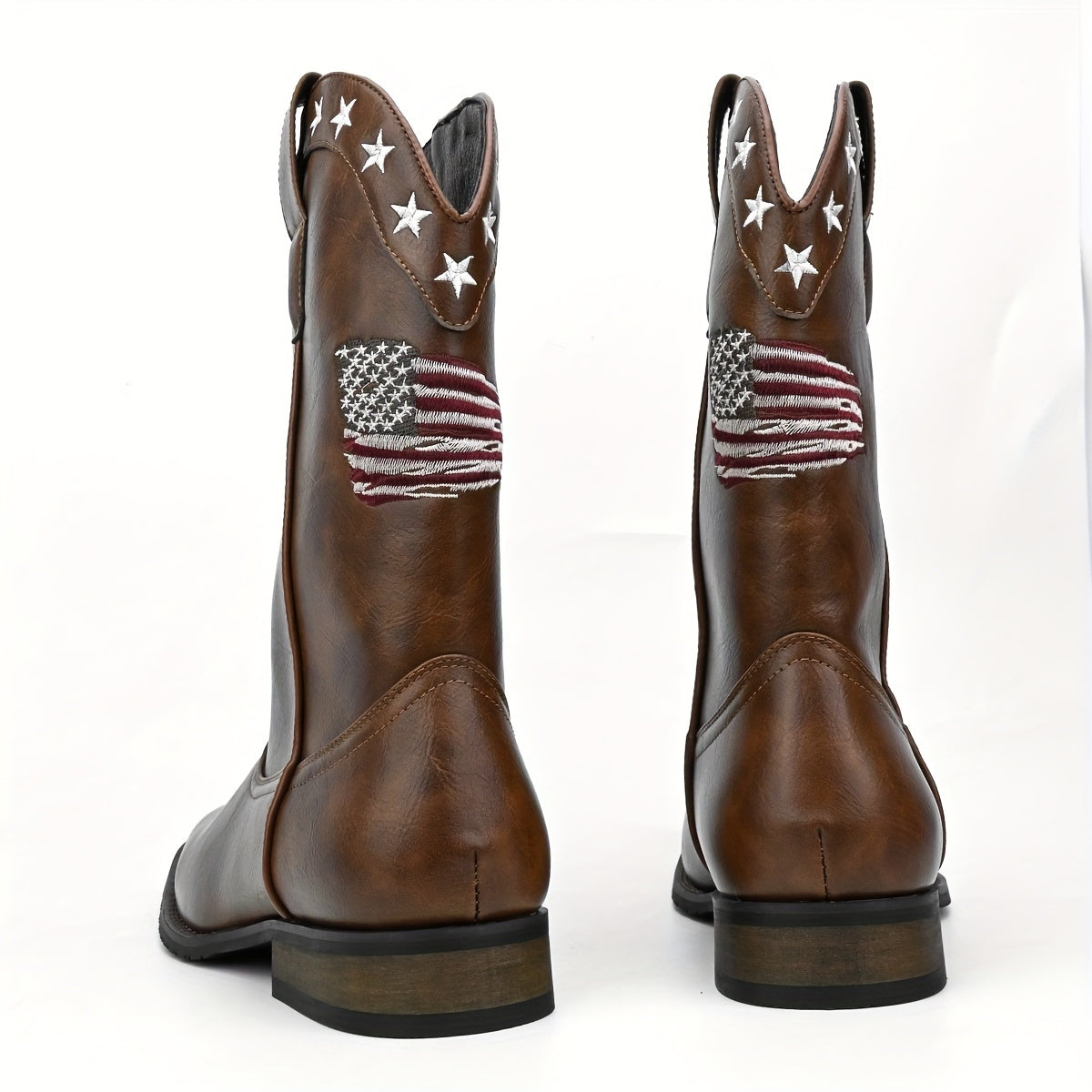 USA Flag High Top Cowboy Boots