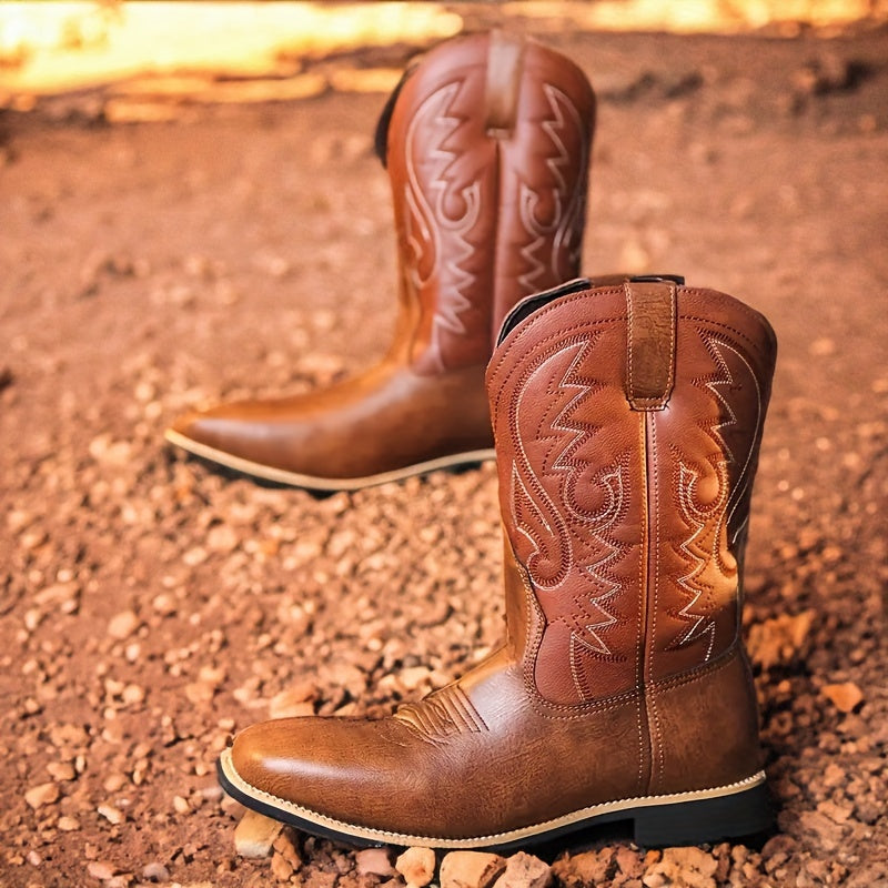 Mens Premium Vintage Roper Boots