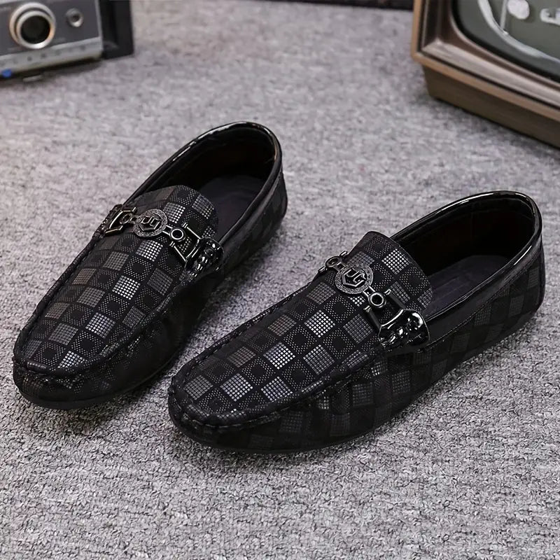 Men's Plaid Pattern Driving Mocs